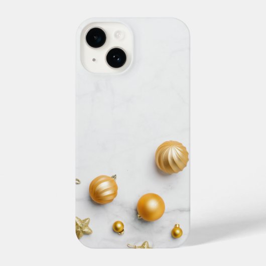 Elegant Gold And White Marble iPhone Hülle (Rückseite)