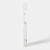 Elegant Gold And White Marble iPhone Hülle (Linke Seite)