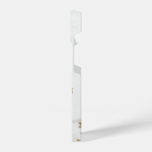 Elegant Gold And White Marble iPhone Hülle (Linke Seite)