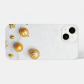 Elegant Gold And White Marble iPhone Hülle (Rückseite (Horizontal))