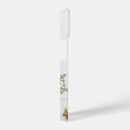 Elegant Gold And White Marble iPhone Hülle (Rechte Seite)