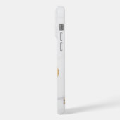 Elegant Gold And White Marble iPhone Hülle (Linke Seite)