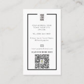 Elegant Gold Artistic Piano Keyboard Musiklehrerin Visitenkarte (Rückseite)