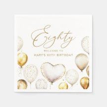 Elegant Gold Balloon 80. Geburtstagsparty