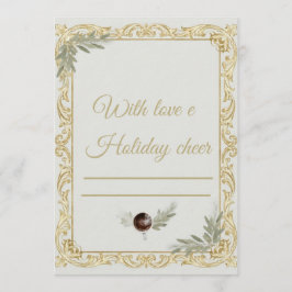 Elegant Gold Baroque Christmas Stationery Set - Th Einladung