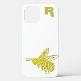 Elegant Gold Bee Monogram Case-Mate iPhone Case