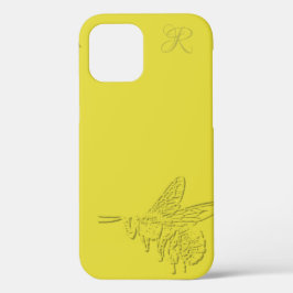 Elegant Gold Bee Monogram Case-Mate iPhone Case