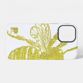 Elegant Gold Bee Monogram Case-Mate iPhone Case Hülle (Rückseite (Horizontal))