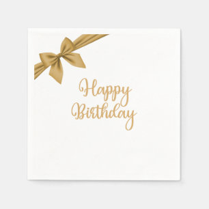 Elegant Gold Birthday Serviette