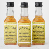 Elegant Gold Birthday Wedding Custom Alkoholflaschenetikett (Flaschen)