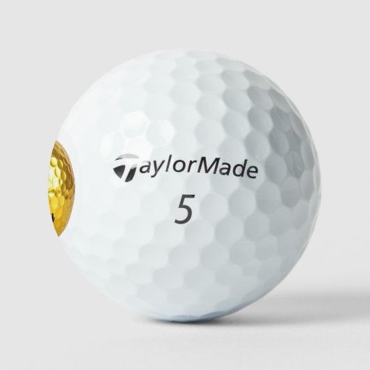 Elegant gold black monogram personalized golf ball (Logo)