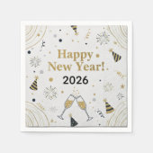 Elegant Gold & Black New Year ,Customizable  Serviette (Vorderseite)