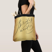 Elegant Gold Black Script Bridesmaid Tasche (Von Nahem)