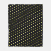 Elegant Gold & Black Star Pattern  Fleecedecke (Vorderseite)