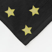 Elegant Gold & Black Star Pattern Fleecedecke (Ecke)