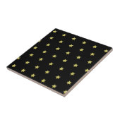 Elegant Gold & Black Star Pattern Fliese (Seite)