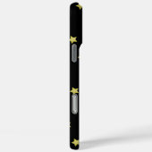 Elegant Gold & Black Star Pattern Monogram Case-Mate iPhone Hülle (Rückseite / Rechts)