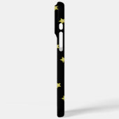 Elegant Gold & Black Star Pattern Monogram Case-Mate iPhone Hülle (Rückseite / Links)