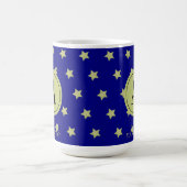 Elegant Gold & Black Star Pattern Monogram Kaffeetasse (Mittel)
