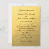 Elegant Gold Black Wedding Einladung (Rückseite)