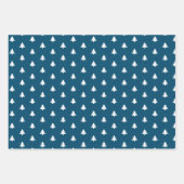 Elegant Gold Blue Frohe Weihnachtsbaumen Geschenkpapier Set (Vorderseite 2)