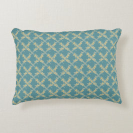 Elegant,Gold Blue Lattice Pattern Dekokissen