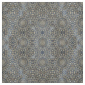 Elegant Gold Blue Mandala Floral Stoff (Muster)