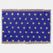 Elegant Gold & Blue Star Pattern  Decke (Vorderseite)