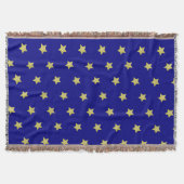 Elegant Gold & Blue Star Pattern  Decke (Vorderseite)