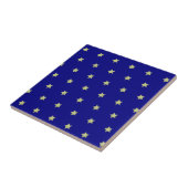 Elegant Gold & Blue Star Pattern  Fliese (Seite)