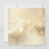 Elegant Gold Bokeh Light Chic Wedding Einladung (Rückseite)