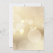 Elegant Gold Bokeh Light Chic Wedding Einladung (Rückseite)