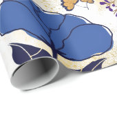 Elegant Gold & Bold Floral Geschenkpapier (Rolleneckpunkt)