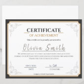 Elegant Gold Border Certificate of Achievement (Vorne/Hinten)