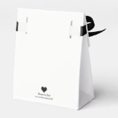 Elegant Gold Border Wedding Vielen Dank Geschenkschachtel (Rückseite)