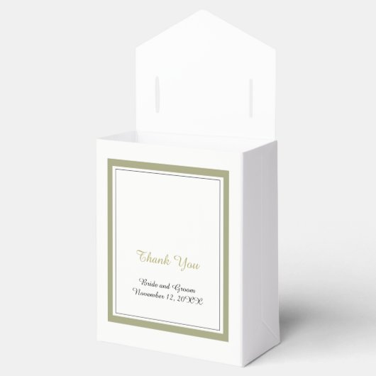 Elegant Gold Border Wedding Vielen Dank Geschenkschachtel (Geöffnet)