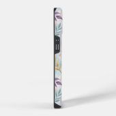 Elegant Gold Botanical Marble Mongram iPhone Hülle (Rechte Seite)