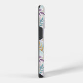 Elegant Gold Botanical Marble Mongram iPhone Hülle (Rechte Seite)