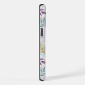 Elegant Gold Botanical Marble Mongram iPhone Hülle (Rechte Seite)