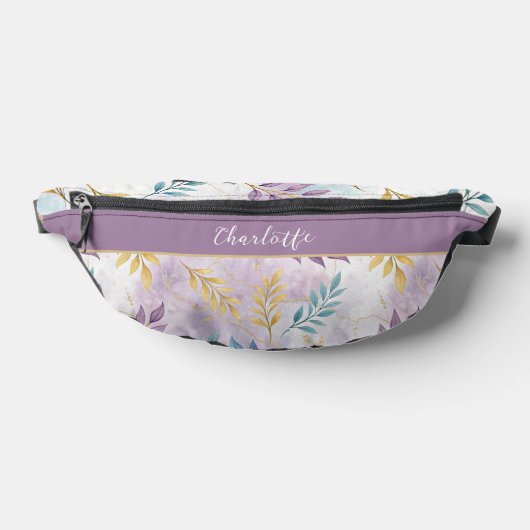 Elegant Gold Botanical Marble Personalized Bauchtasche (Ablage )