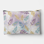 Elegant Gold Botanical Marble Personalized Zubehörtasche (Rückseite)