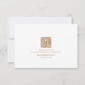 Elegant Gold Botanical Wedding Meal Choice RSVP Karte (Rückseite)