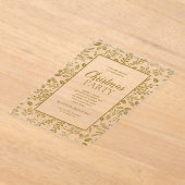 Elegant Gold Botanicals Christmas Party Acryleinladungen (Ablage )