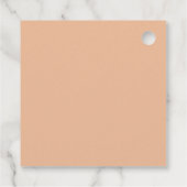 Elegant Gold Bow Pearls and Prosecco Bridal Shower Geschenkanhänger (Rückseite)