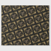 Elegant Gold Branch Pattern Happy New Year Geschenkpapier (Flach)