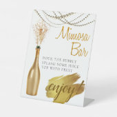 Elegant Gold Bridal Brunch Mimosa Bar Sockelschild (Vorderseite)