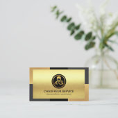 Elegant Gold Bronze Gray Layers Driving Visitenkarte (Stehend Vorderseite)