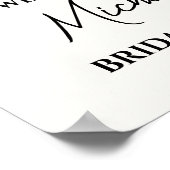 Elegant Gold Brunch & Bubbly Bridal Shower Sign Poster (Ecke)