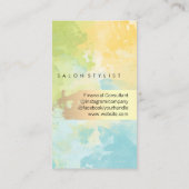 Elegant Gold Brushed | QR-Code | Aquarell Visitenkarte (Rückseite)