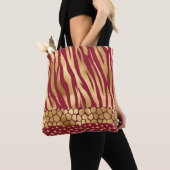 Elegant Gold Burgundy Tiger Chic Stilvolle Trendy Tasche (Von Nahem)
